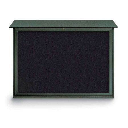 United Visual Products Indoor Enclosed Combo Board, 42"x32", Satin Frame/Burgundy & Ultramarine UVCB4232-BURGUN-ULTMAR